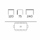 Moderne spisebord i Gres og asketræ fremstillet i Italien - Croma Viadurini