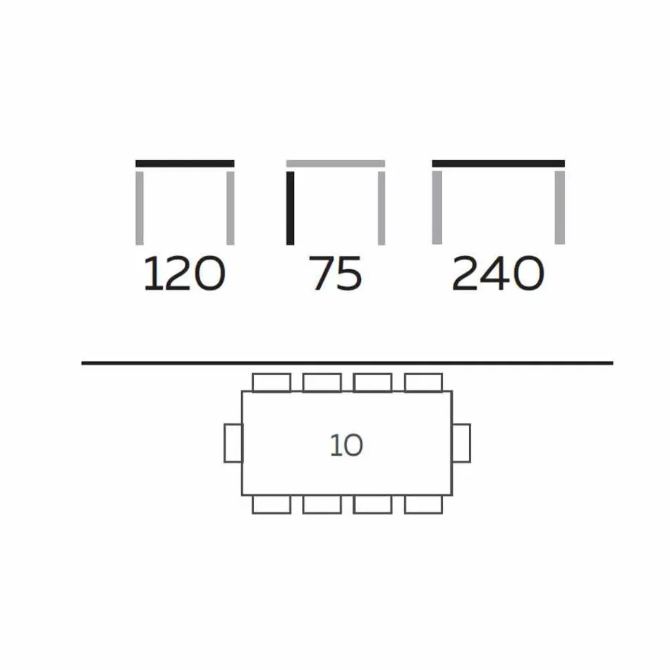 Moderne spisebord i Gres og asketræ fremstillet i Italien - Croma Viadurini