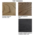 Moderne spisebord i fineret træ og glas lavet i Italien - Strappo Viadurini