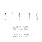 Moderne spisebord Træplade og stålbase Lavet i Italien - Aronte Viadurini