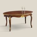 Udtrækkeligt ovalt spisebord 270 cm i træ Made in Italy - Barok