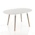 Udtrækkeligt ovalt spisebord Op til 240 cm i Hvid Mdf - Rodrigo