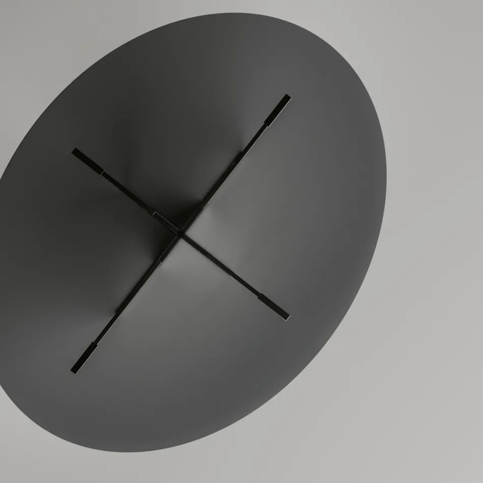 Ovalt spisebord med glasplade og bund Lavet i Italien - Tiseo Viadurini