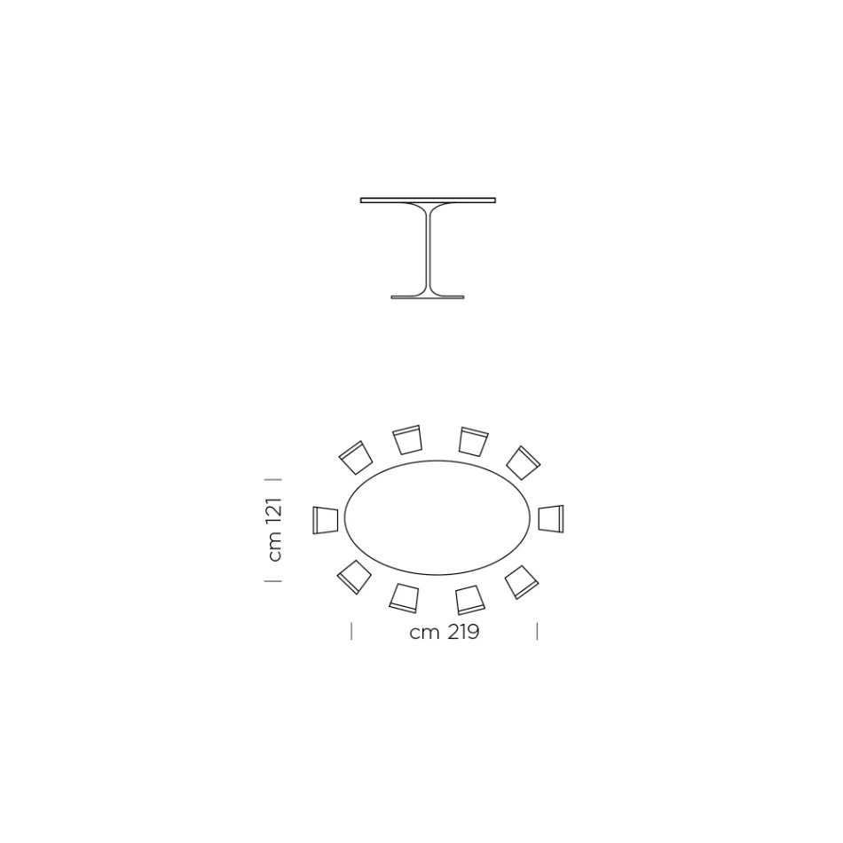 Ovalt spisebord med luksus Made in Italy Fenix Top - Dollars Viadurini