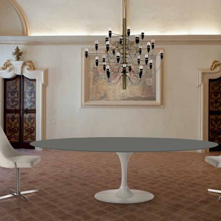 Ovalt spisebord med luksus Made in Italy Fenix Top - Dollars Viadurini