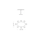 Ovalt spisebord med luksus Made in Italy Fenix Top - Dollars Viadurini