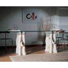 ovale spisebord petra og moderne design krystal Daiana Viadurini