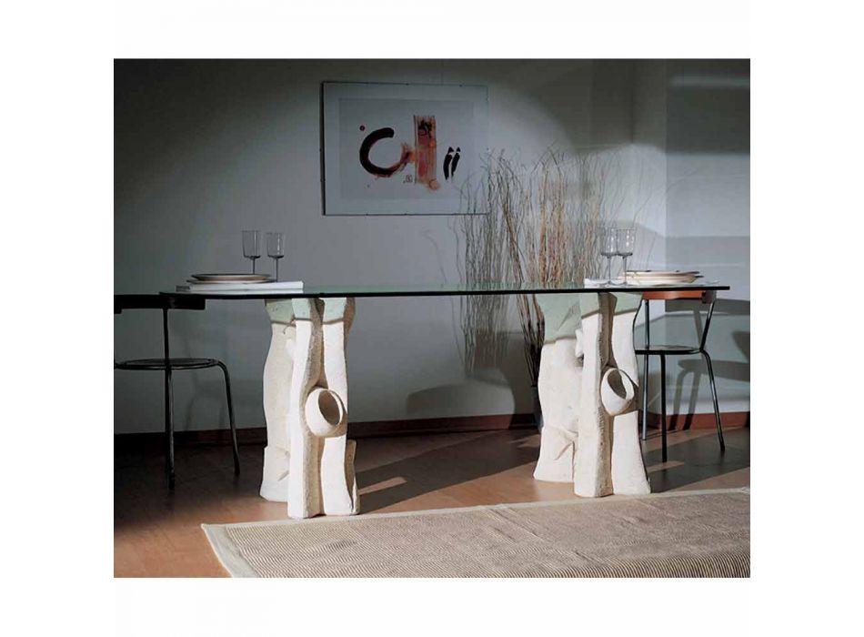 ovale spisebord petra og moderne design krystal Daiana Viadurini