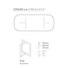 Ovalt spisebord i porcelænstentøj og metal fremstillet i Italien - Emilio Viadurini