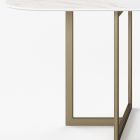Ovalt spisebord i porcelænstentøj og metal fremstillet i Italien - Emilio Viadurini