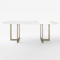 Ovalt spisebord i porcelænstentøj og metal fremstillet i Italien - Emilio