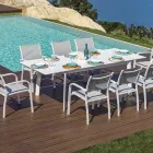 Udtrækkeligt udendørs spisebord op til 240 cm i aluminium - Levanto Viadurini