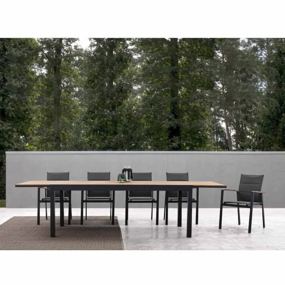 Udendørs spisebord med udtrækkelig top Op til 300 cm - Duffle Viadurini