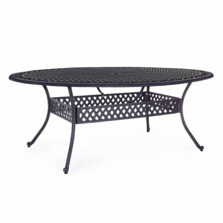 Udendørs spisebord i hvid eller antracitlakeret aluminium - hurtig Viadurini