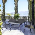 Udendørs spisebord i hvid eller antracitlakeret aluminium - hurtig Viadurini