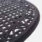 Udendørs spisebord i hvid eller antracitlakeret aluminium - hurtig Viadurini