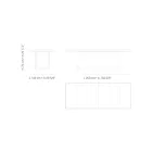 Havespisebord i Iroko træ og stentøj lavet i Italien - Bresson Viadurini