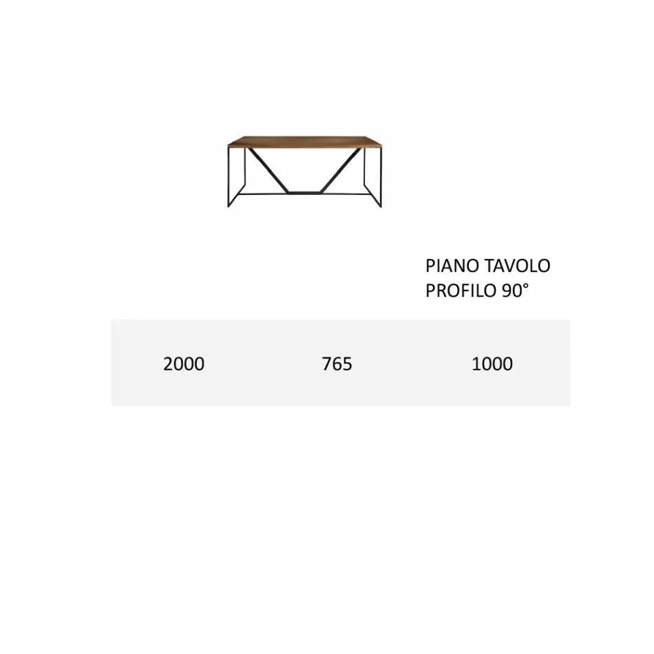 Spisebordsplade i massiv blokplade fremstillet i Italien - Adelio Viadurini