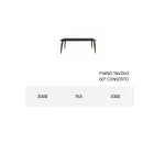 Spisebordsplade i Mdf med øvre indsats Made in Italy - Abisso Viadurini