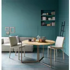 Moderne foldbart spisebord i træ og metal fremstillet i Italien - Menelao Viadurini