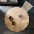 Moderne foldbart spisebord i træ og metal fremstillet i Italien - Menelao Viadurini
