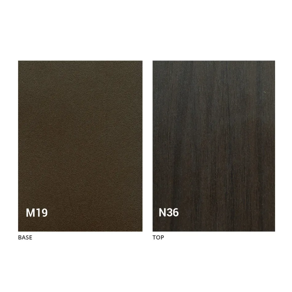 Moderne foldbart spisebord i træ og metal fremstillet i Italien - Menelao Viadurini