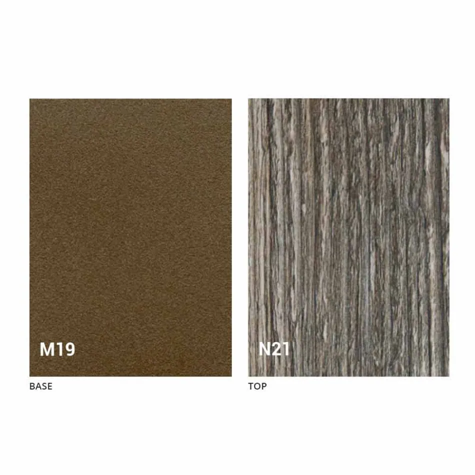 Moderne foldbart spisebord i træ og metal fremstillet i Italien - Menelao Viadurini