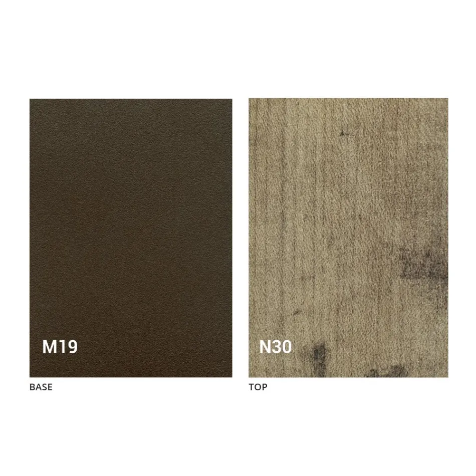 Moderne foldbart spisebord i træ og metal fremstillet i Italien - Menelao Viadurini