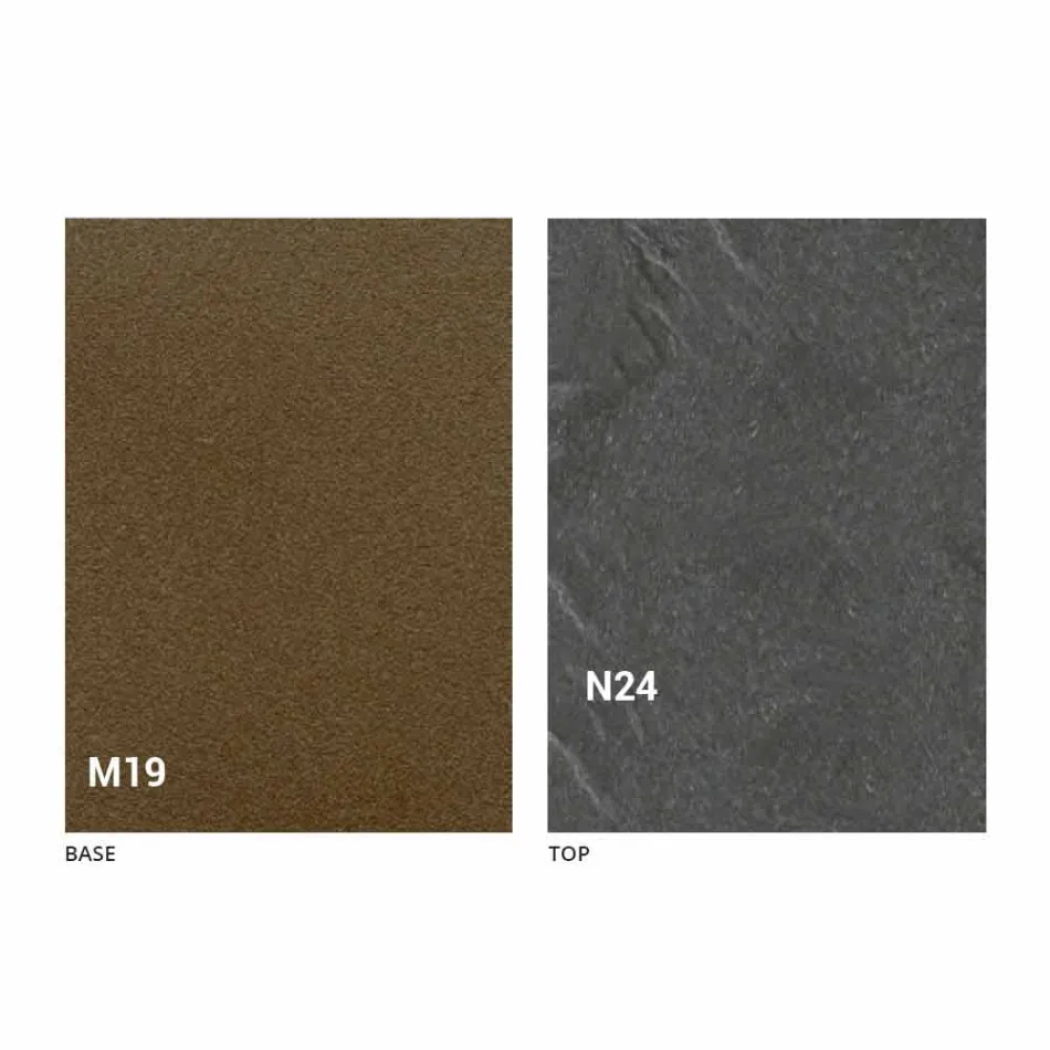 Moderne foldbart spisebord i træ og metal fremstillet i Italien - Menelao Viadurini