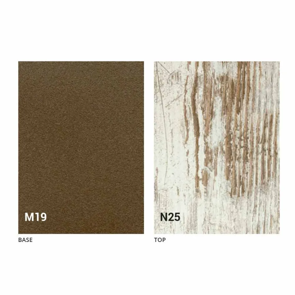 Moderne foldbart spisebord i træ og metal fremstillet i Italien - Menelao Viadurini