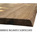 Spisebord belagt i Masellato Knotted Oak Made in Italy - Pilar Viadurini