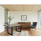 Spisebord belagt i Masellato Knotted Oak Made in Italy - Pilar Viadurini