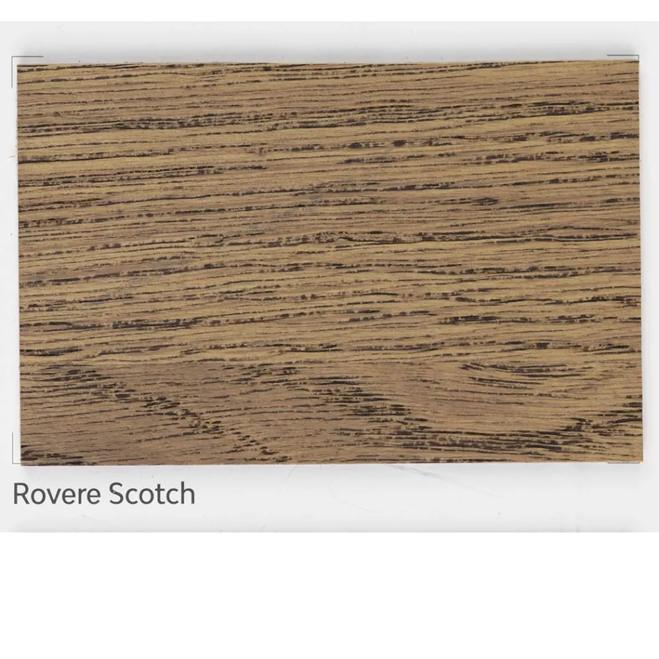 Spisebord belagt i fineret knudet eg Made in Italy - Pilar Viadurini