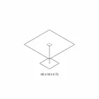 Firkantet spisebord i ekstremglasset glas og metal fremstillet i Italien - Dolce Viadurini