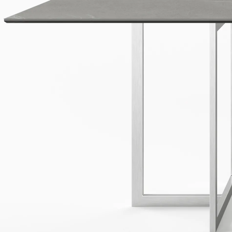 Rektangulært spisebord i porcelænsstentøj fremstillet i Italien - Emilio Viadurini