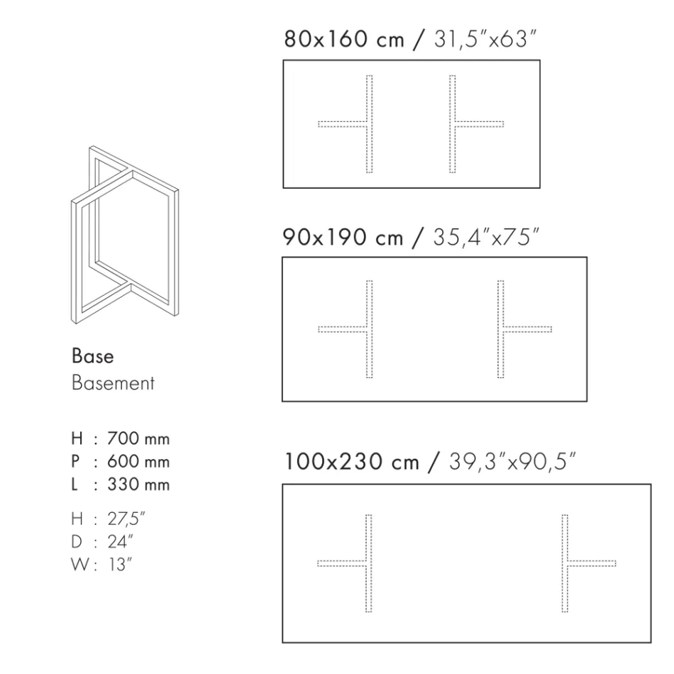 Rektangulært spisebord i porcelænsstentøj fremstillet i Italien - Emilio Viadurini