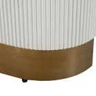 Rektangulært spisebord i træ dekoreret med relieflinjer - Rachel Viadurini