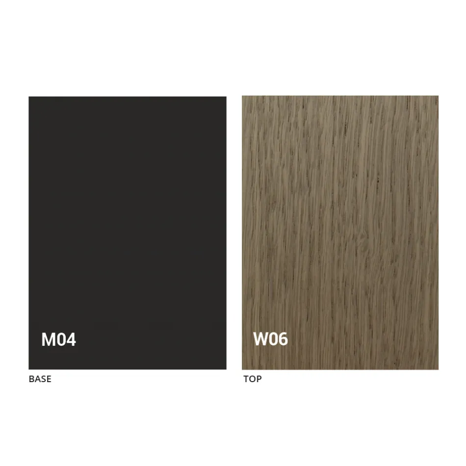 Rundt udtrækkeligt spisebord med træplade Fremstillet i Italien - Crodino Viadurini