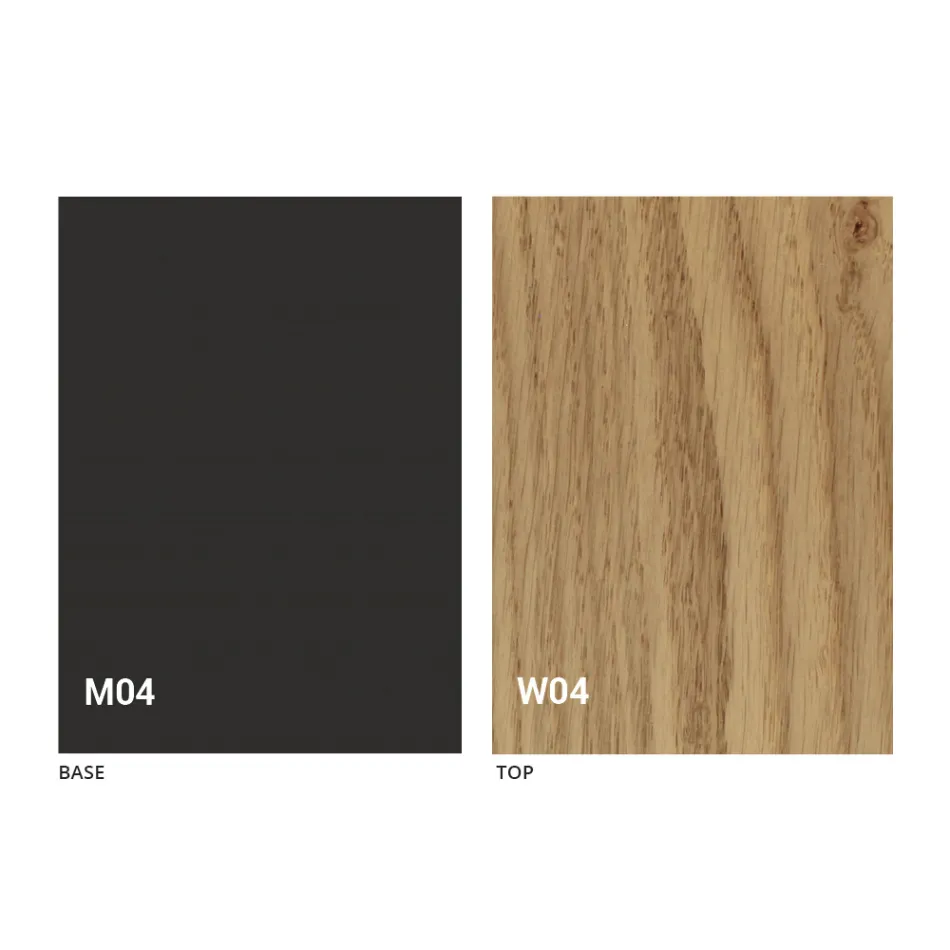 Rundt udtrækkeligt spisebord med træplade Fremstillet i Italien - Crodino Viadurini