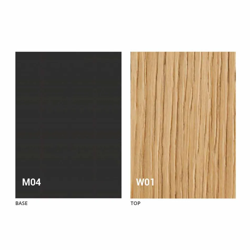 Rundt udtrækkeligt spisebord med træplade Fremstillet i Italien - Crodino Viadurini