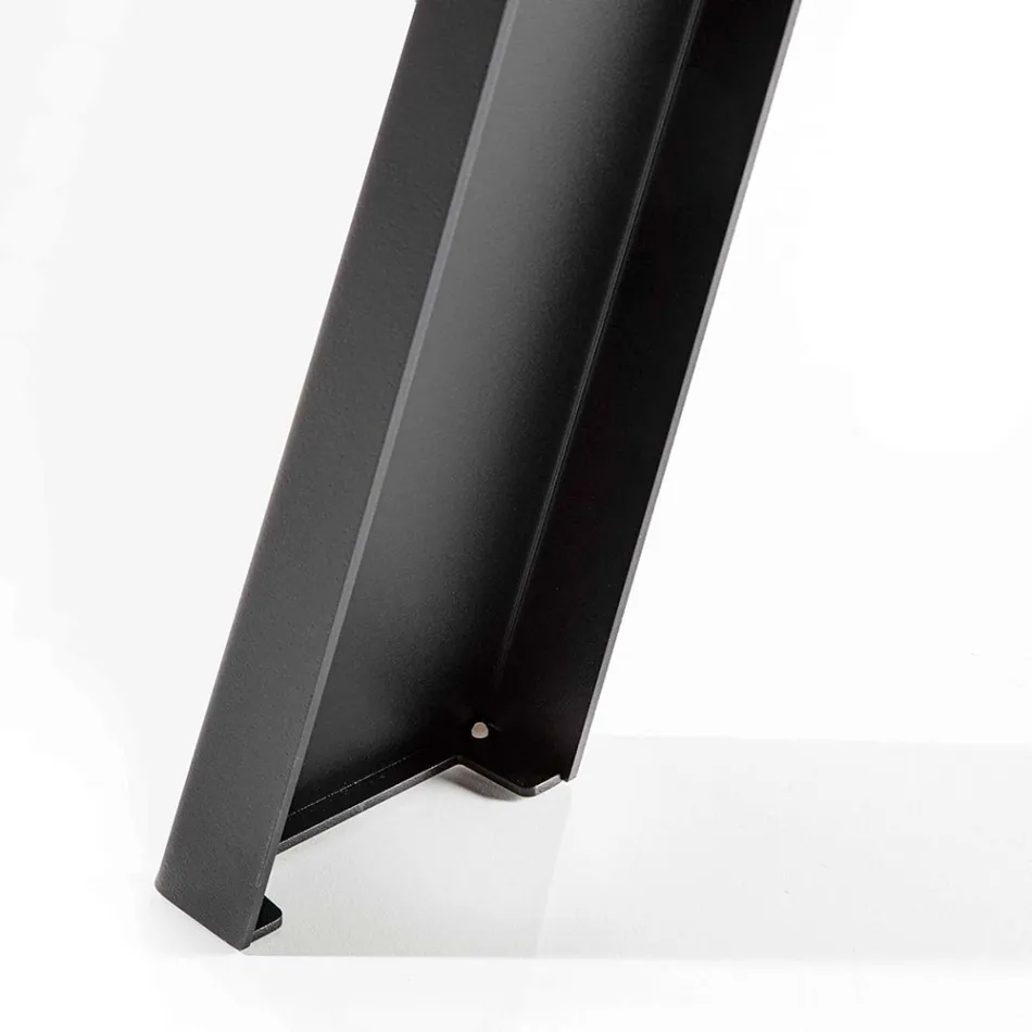 Rundt spisebord, der kan udvides Op til 370 cm i træ og metal - Caimano Viadurini