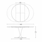 Rundt udtrækkeligt spisebord i laminam keramik fremstillet i Italien - Lupetto Viadurini