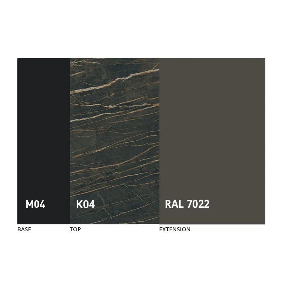 Rundt udtrækkeligt spisebord i laminam keramik fremstillet i Italien - Lupetto Viadurini