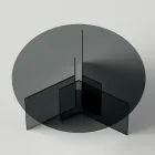 Rundt spisebord med bund og glasplade lavet i Italien - Charles Viadurini