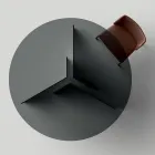 Rundt spisebord med bund og glasplade lavet i Italien - Charles Viadurini