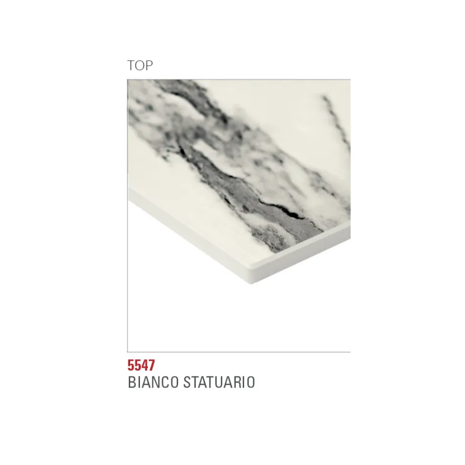 Rundt spisebord med lagdelt HPL plade lavet i Italien - Lingotto Viadurini