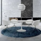 Rundt spisebord med laminatplade lavet i Italien – dollars Viadurini