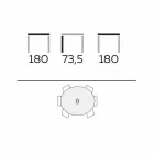 Rundt design spisebord i poleret stentøj og træ fremstillet i Italien - Madame Viadurini