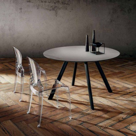 Rundt spisebord i lamineret Fenix fremstillet i Italien - Lingotto Viadurini