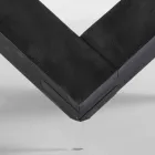 Rundt spisebord i træ med glasplade Bao, moderne design Viadurini